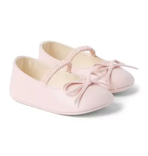 Janie and Jack Online Exclusives|Shoes & Accessories-Baby Bow Ballet Flat light peach