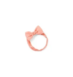 Janie and Jack Shoes & Accessories-Baby Bow Soft Headband rosy coral