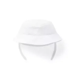 Janie and Jack Accessories|Baby-Baby Bucket Hat white