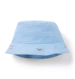 Janie and Jack Accessories|Baby-Baby Bug Bucket Hat button blue