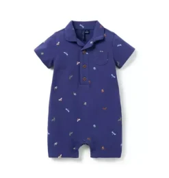 Janie and Jack One-pieces & Rompers-Baby Bug Friends Romper deep sapphire bug friends