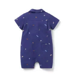 Janie and Jack One-pieces & Rompers-Baby Bug Friends Romper deep sapphire bug friends