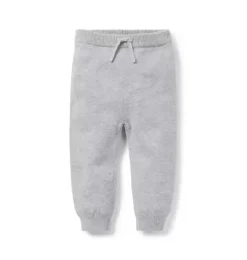 Janie and Jack Pants & Overalls-Baby Bug Pocket Sweater Pant classic grey heather