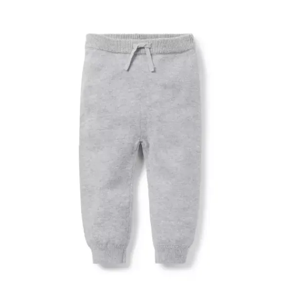 Janie and Jack Pants & Overalls-Baby Bug Pocket Sweater Pant classic grey heather