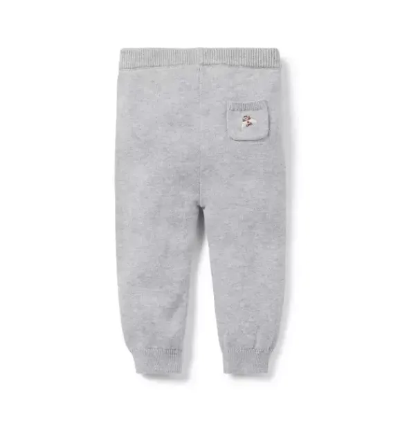 Janie and Jack Pants & Overalls-Baby Bug Pocket Sweater Pant classic grey heather