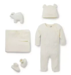 Janie and Jack Sets|Sets-Baby Bundle of Love Cable Knit Gift Set cream and sugar