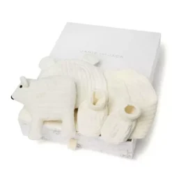 Janie and Jack Sets|Sets-Baby Bundle of Love Cable Knit Gift Set cream and sugar