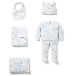 Janie and Jack Sets|Sets-Baby Bundle of Love Gift Set jet ivory animal friends toile
