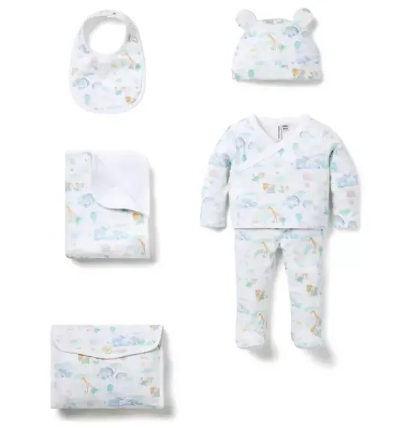 Janie and Jack Sets|Sets-Baby Bundle of Love Gift Set jet ivory animal friends toile