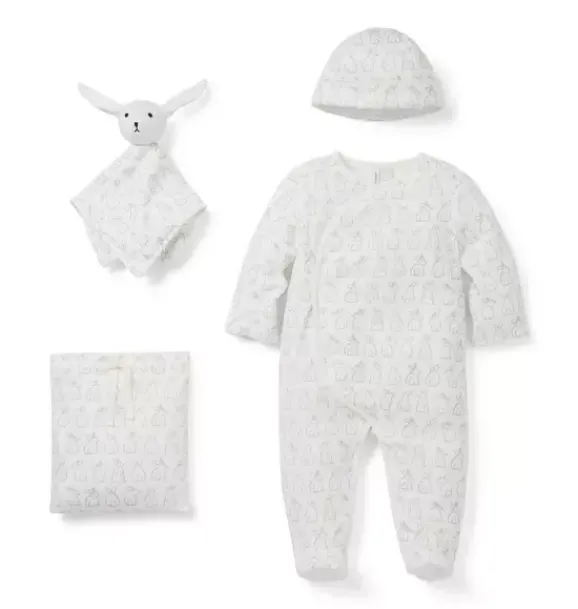 Janie and Jack Sets|Sets-Baby Bundle Of Love Gift Set jet ivory bunny