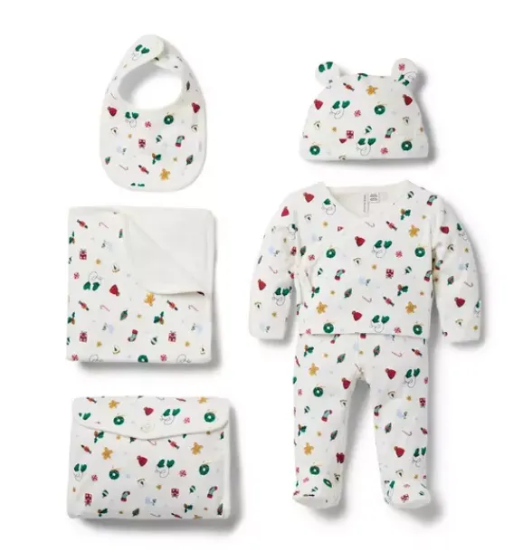 Janie and Jack Sets|Sets-Baby Bundle Of Love Holiday Gift Set jet ivory holiday icon