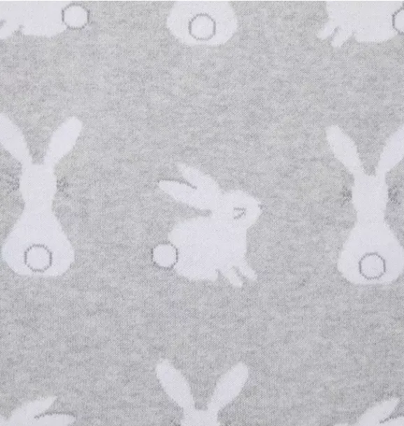 Janie and Jack Shoes & Accessories|Shoes & Accessories-Baby Bunny Blanket earl grey heather bunny