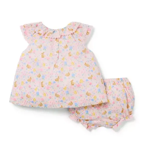 Janie and Jack Sets-Baby Bunny Floral Matching Set pale pink bunny floral