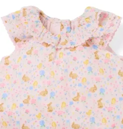 Janie and Jack Sets-Baby Bunny Floral Matching Set pale pink bunny floral