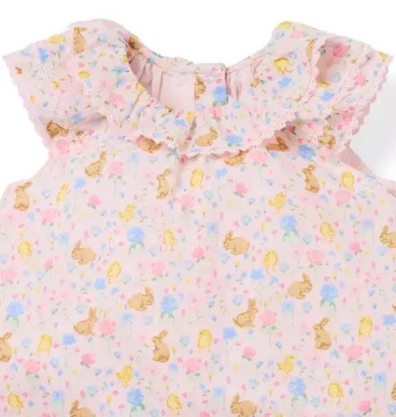 Janie and Jack Sets-Baby Bunny Floral Matching Set pale pink bunny floral