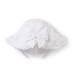 Janie and Jack Accessories|Baby-Baby Bunny Toile Sun Hat white bunny toile