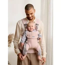 Janie and Jack Baby Carriers-Baby Carrier Harmony, Woven, light pink