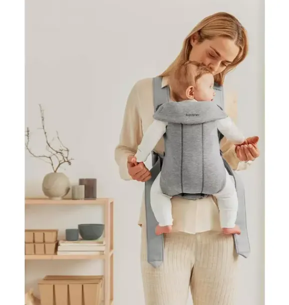 Janie and Jack Baby Carriers-Baby Carrier Mini, 3D Jersey, light gray
