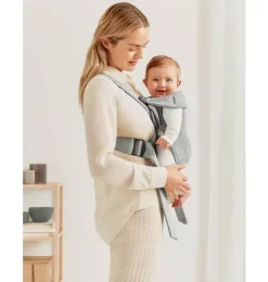 Janie and Jack Baby Carriers-Baby Carrier Mini, 3D Jersey, light gray