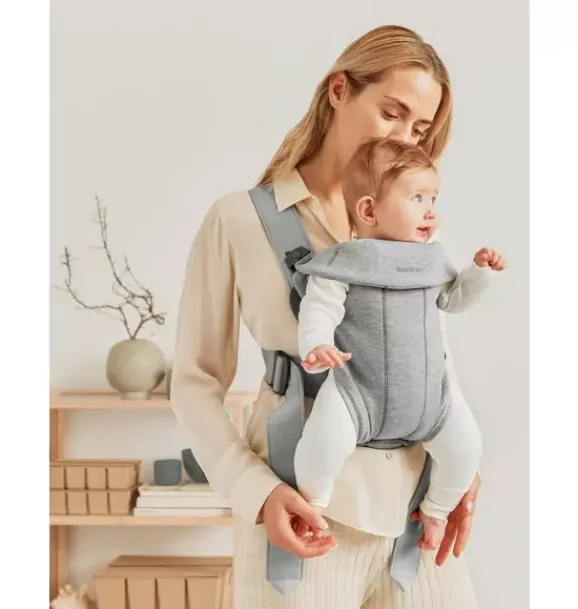 Janie and Jack Baby Carriers-Baby Carrier Mini, 3D Jersey, light gray