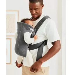 Janie and Jack Baby Carriers-Baby Carrier Mini, 3D Jersey, dark gray