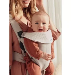 Janie and Jack Baby Carriers-Baby Carrier Mini, 3D Jersey, light beige
