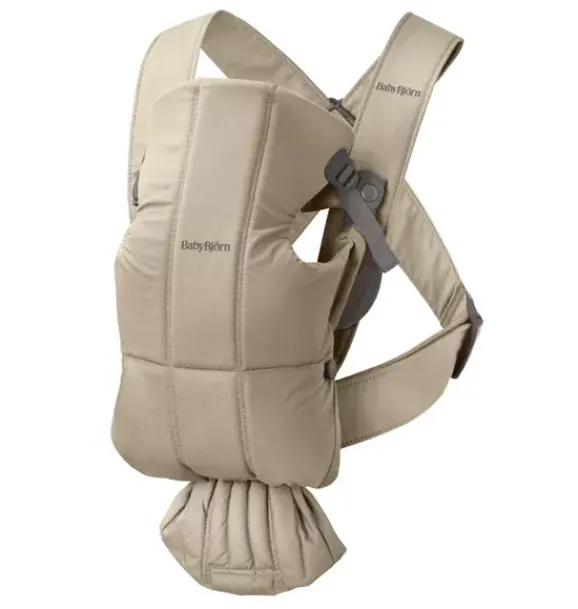 Janie and Jack Baby Carriers-Baby Carrier Mini, Woven, beige