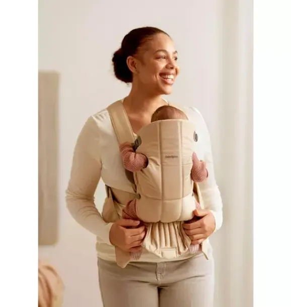 Janie and Jack Baby Carriers-Baby Carrier Mini, Woven, beige