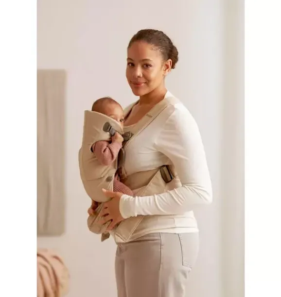 Janie and Jack Baby Carriers-Baby Carrier Mini, Woven, beige