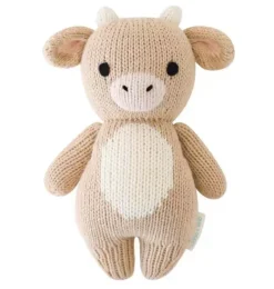 Janie and Jack Stuffed Animals-Baby cow (jersey) light/pastel brown