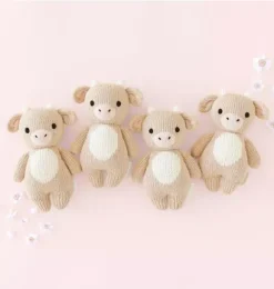 Janie and Jack Stuffed Animals-Baby cow (jersey) light/pastel brown