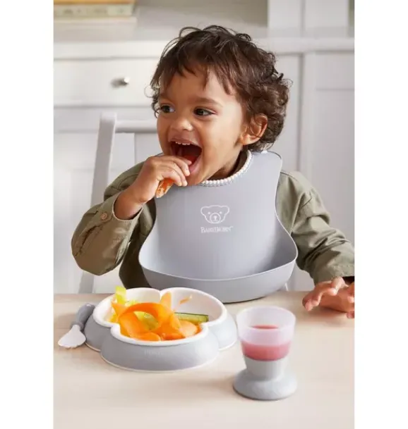 Janie and Jack Feeding Accessories-Baby Dinner Set, gray