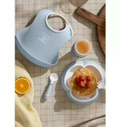 Janie and Jack Feeding Accessories-Baby Dinner Set, powder blue