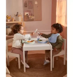 Janie and Jack Feeding Accessories-Baby Dinner Set, powder blue