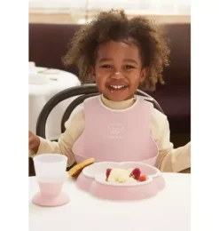 Janie and Jack Feeding Accessories-Baby Dinner Set, powder pink