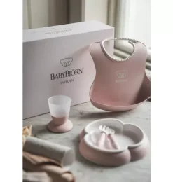 Janie and Jack Feeding Accessories-Baby Dinner Set, powder pink