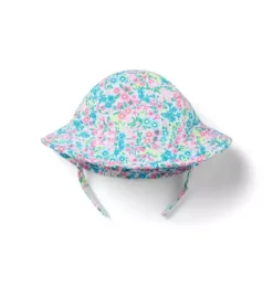 Janie and Jack Family Matching|Online Exclusives-Baby Ditsy Floral Bucket Hat jet ivory ditsy floral