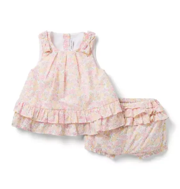 Janie and Jack Sets-Baby Ditsy Floral Matching Set seashell pink ditsy floral