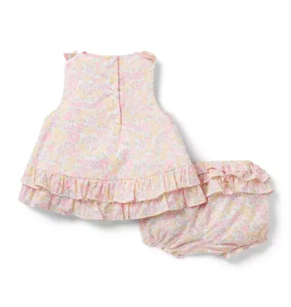 Janie and Jack Sets-Baby Ditsy Floral Matching Set seashell pink ditsy floral