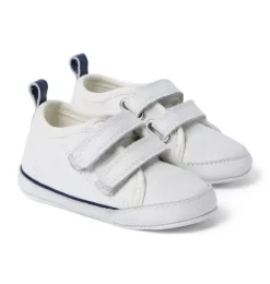 Janie and Jack Shoes & Accessories|Shoes & Accessories-Baby Double Strap Sneaker white