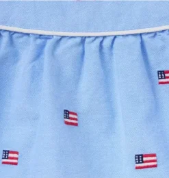 Janie and Jack Sets-Baby Embroidered Flag Matching Set ocean air heather flag