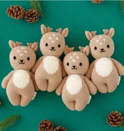 Janie and Jack Stuffed Animals-Baby fawn light/pastel brown