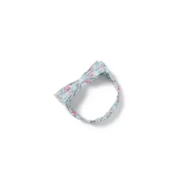 Janie and Jack Shoes & Accessories-Baby Floral Bow Soft Headband light blue floral