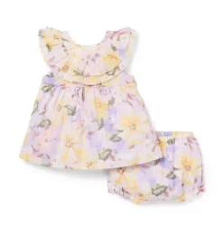 Janie and Jack Sets-Baby Floral Matching Set lavish lilac floral