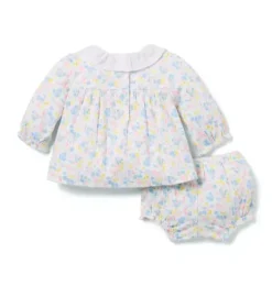 Janie and Jack Sets-Baby Floral Pointelle Matching Set light blue floral