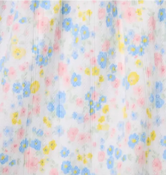 Janie and Jack Sets-Baby Floral Pointelle Matching Set light blue floral