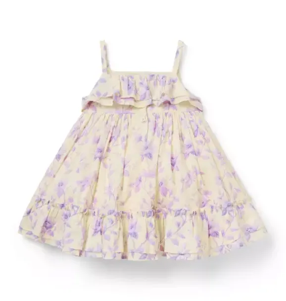 Janie and Jack Dresses-Baby Floral Ruffle Dress freshwater pearl floral