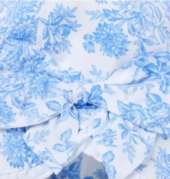 Janie and Jack Baby|Shoes & Accessories-Baby Floral Ruffle Sun Hat dreamy blue floral