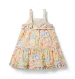 Janie and Jack Online Exclusives|Dresses-Baby Floral Tiered Dress dusty pink floral