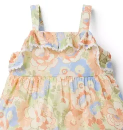 Janie and Jack Online Exclusives|Dresses-Baby Floral Tiered Dress dusty pink floral